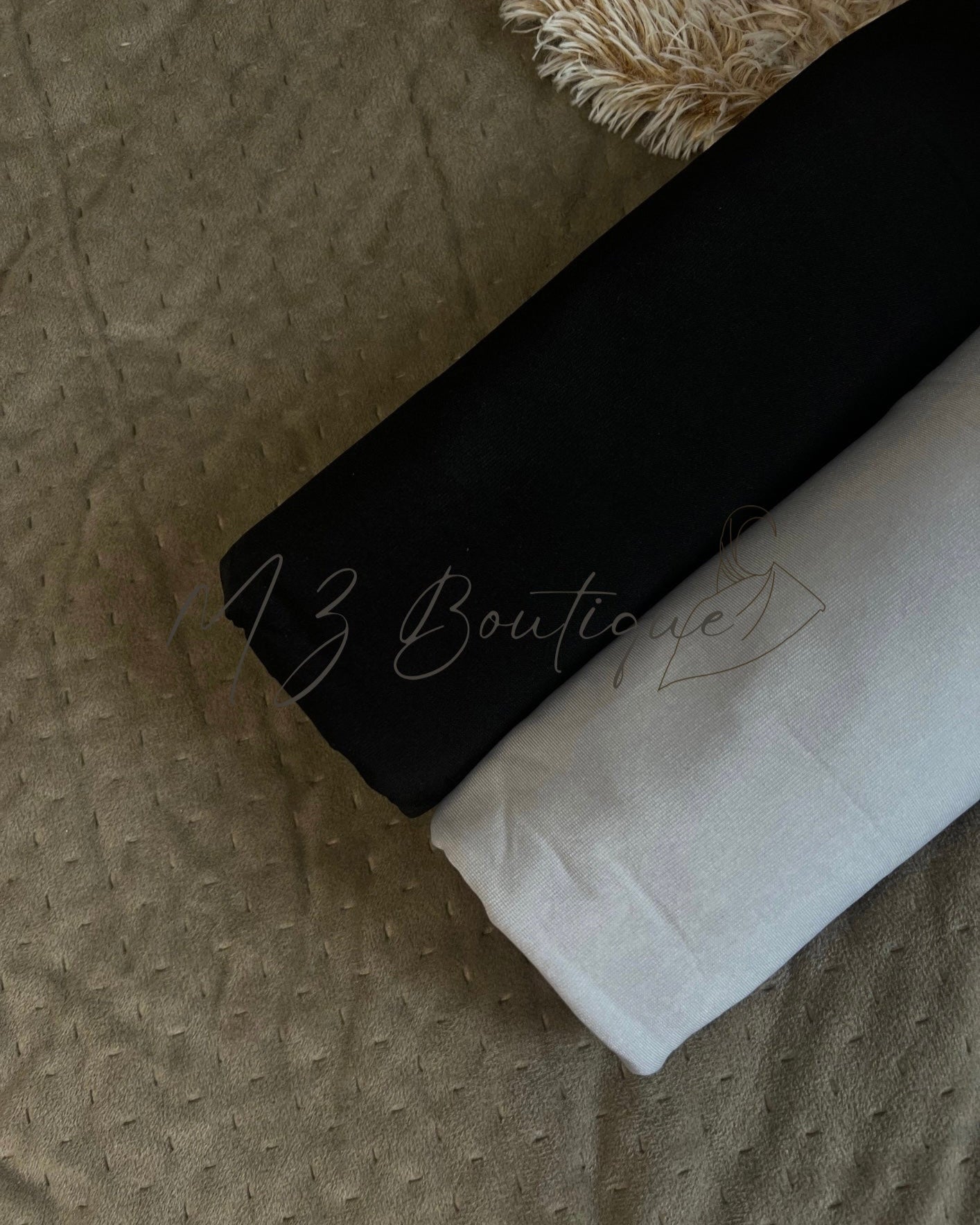 Voile en Jersey Premium - Noir/Gris
