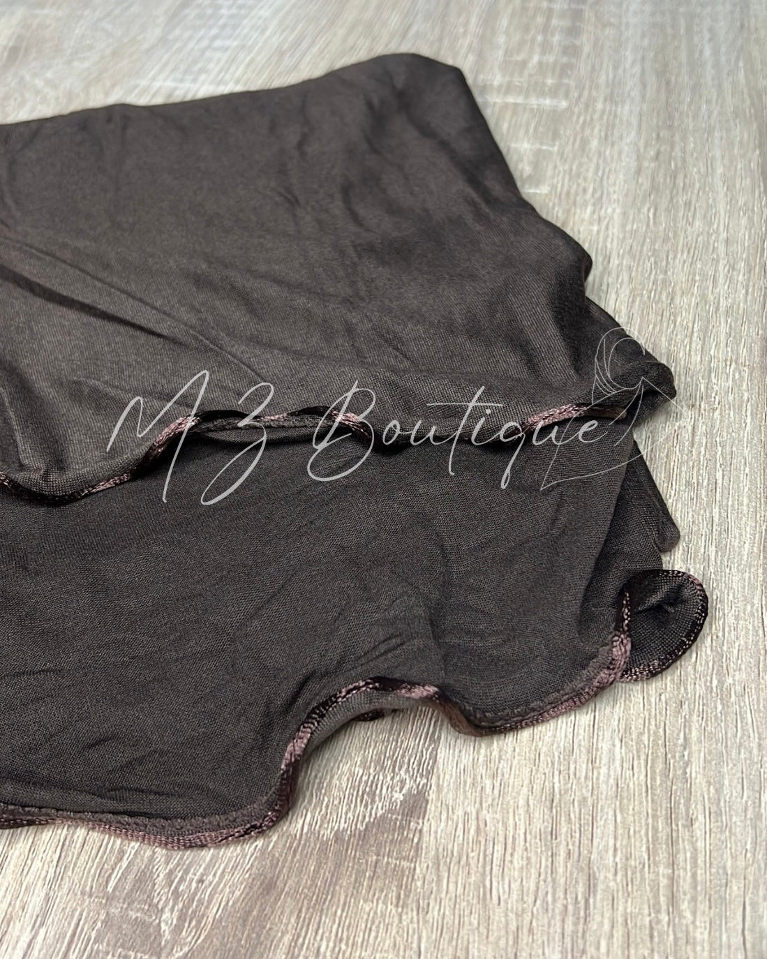 Voile en Jersey frisé - Marron foncé