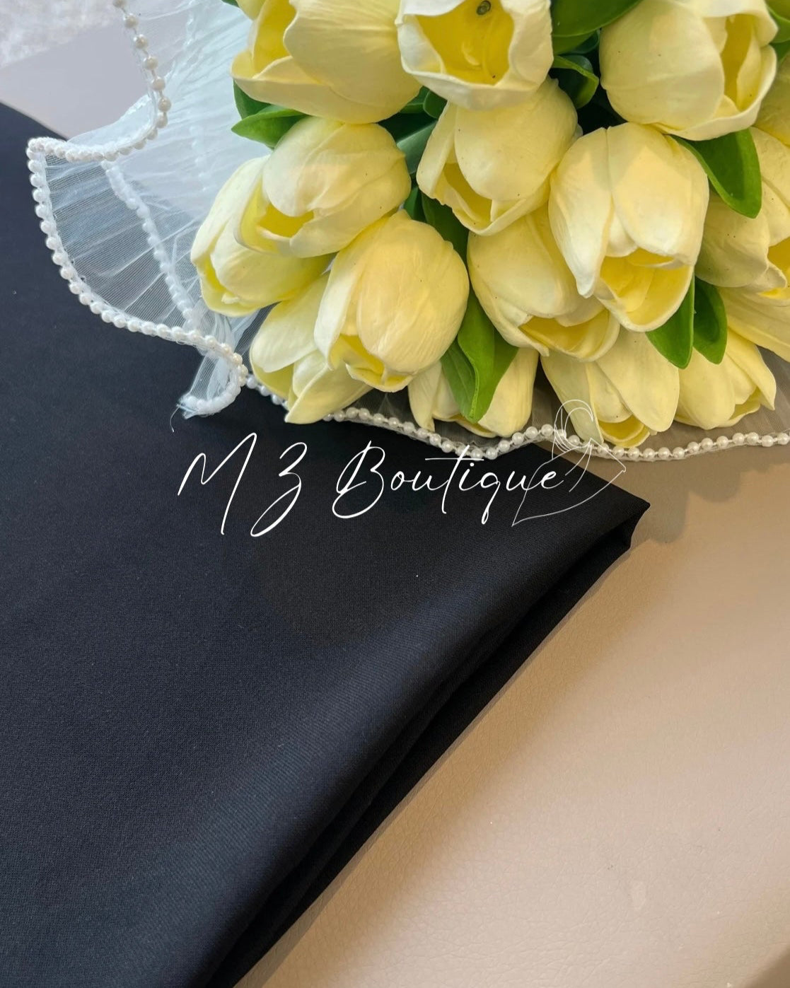 Voile en Soie de Médine - Noir