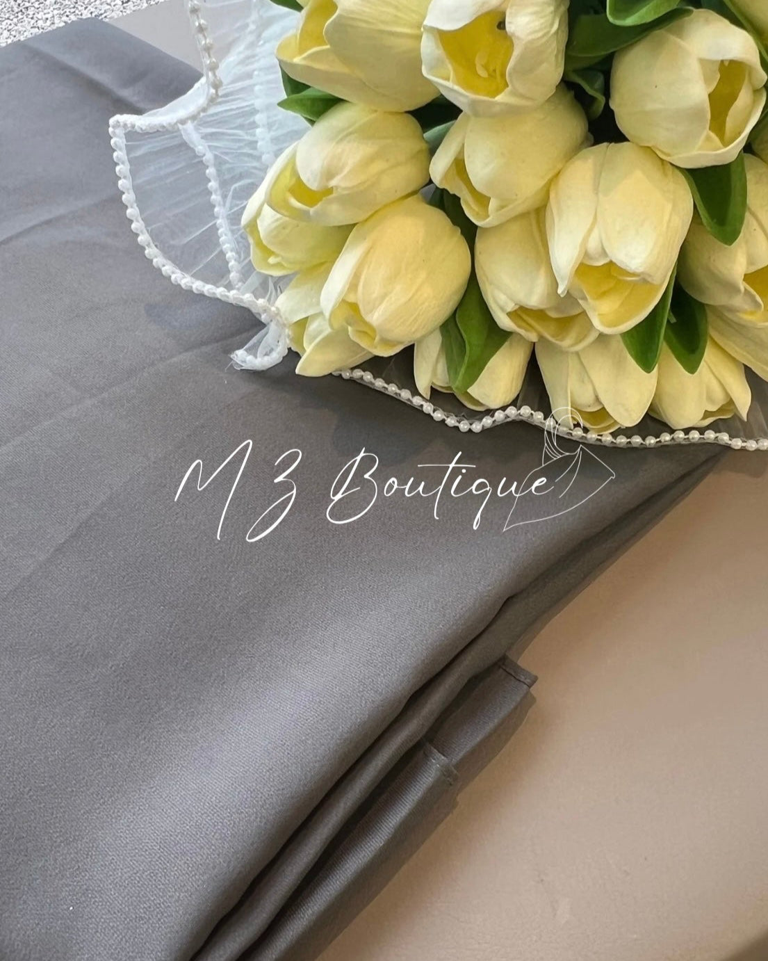 Voile en Soie de Médine - Gris Foncé