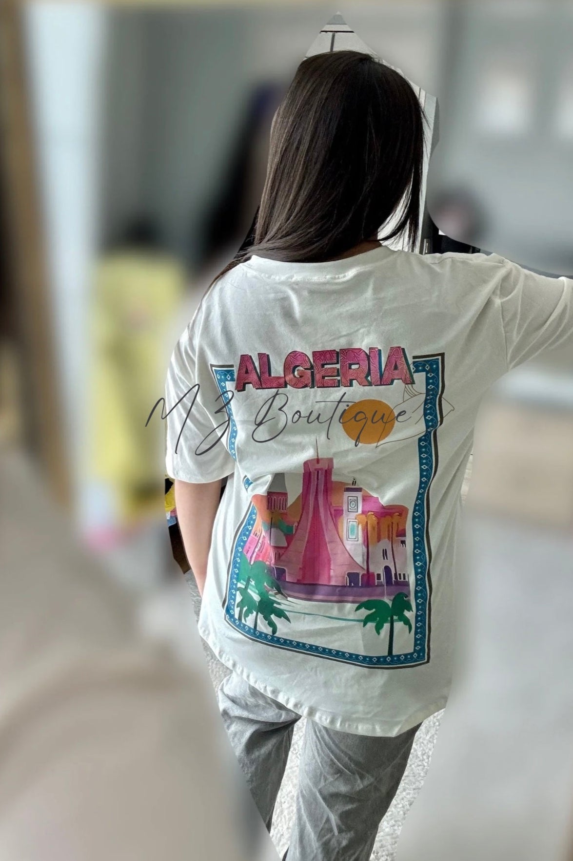 T-shirt Algérie - Blanc