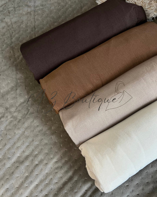 Voile en Jersey Premium - Marron/Beige