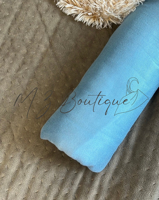 Voile en Jersey - Bleu