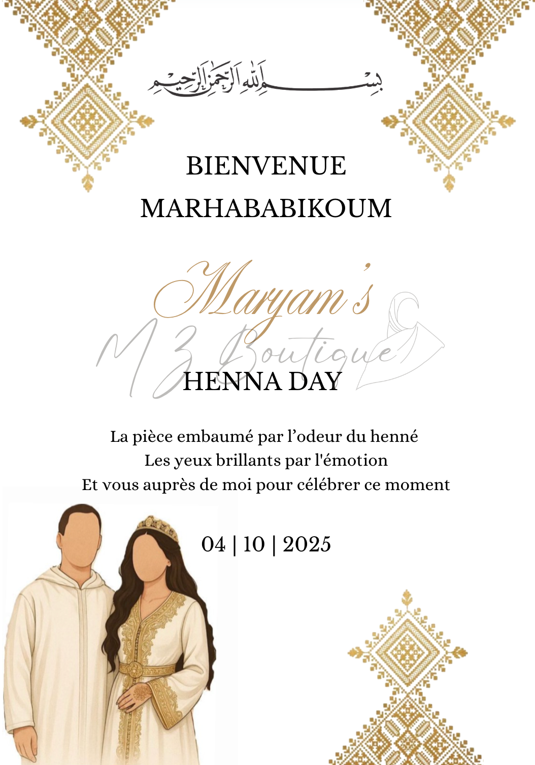 Carte de Henna digital