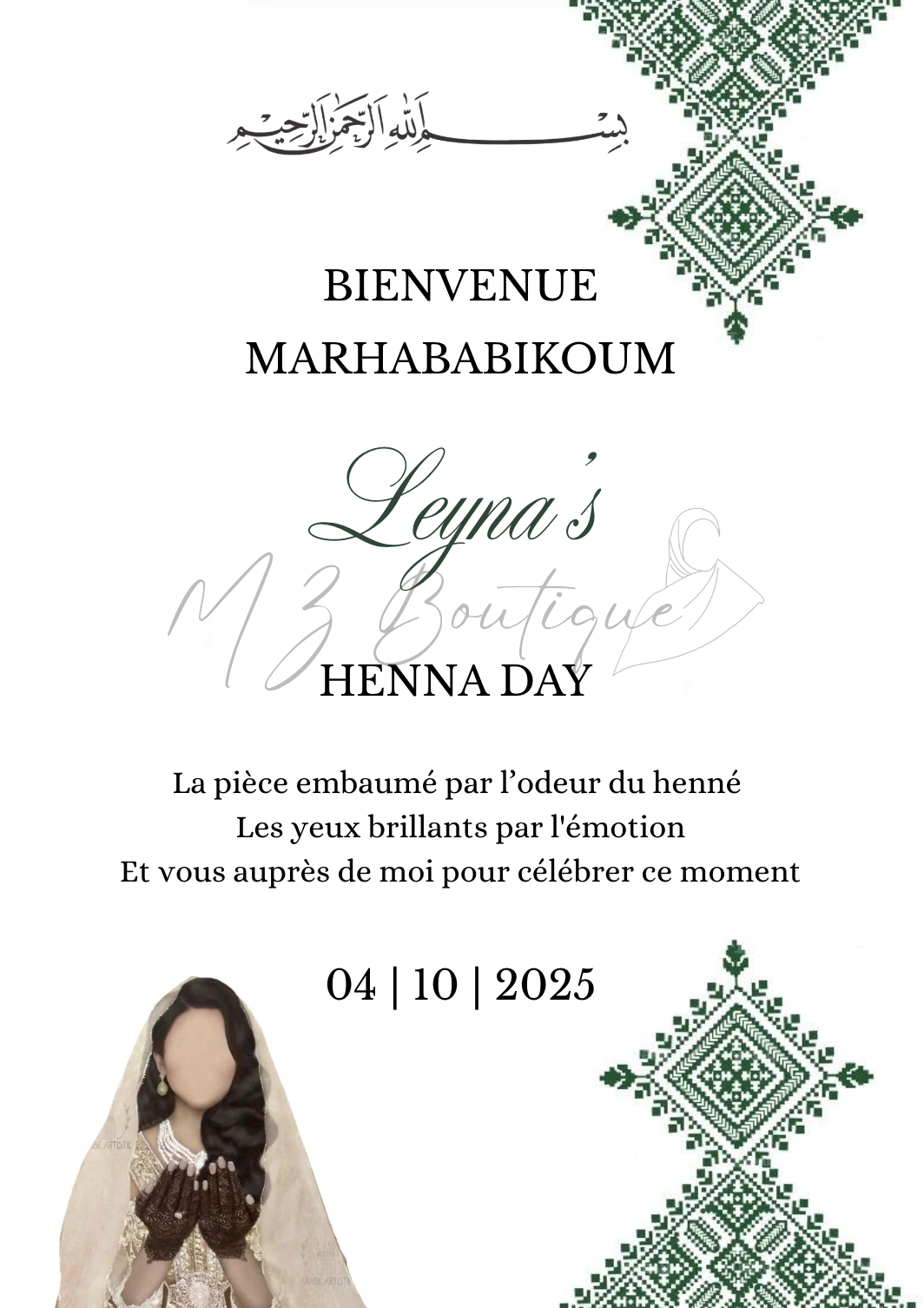 Carte de Henna digital