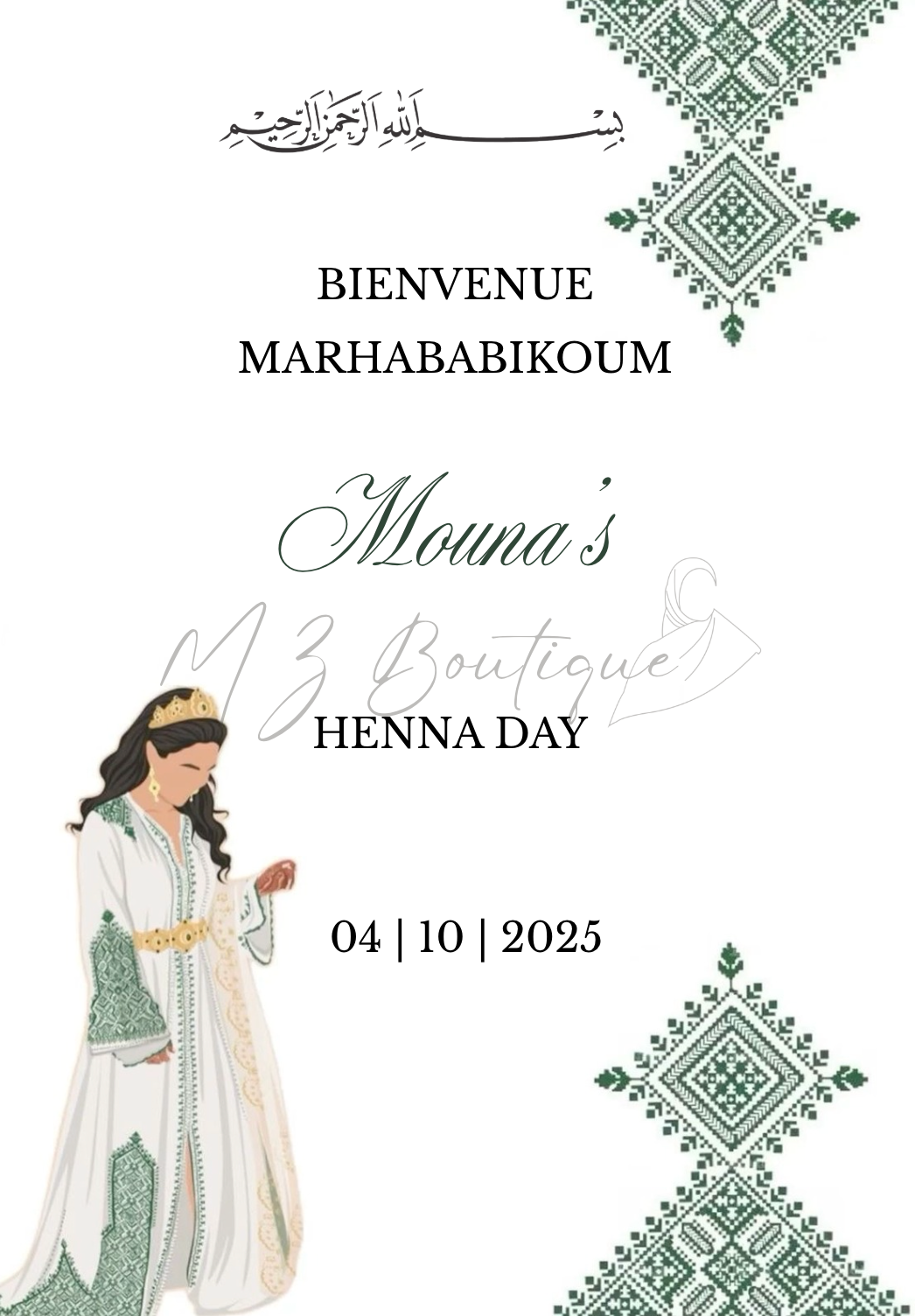 Carte de Henna digital