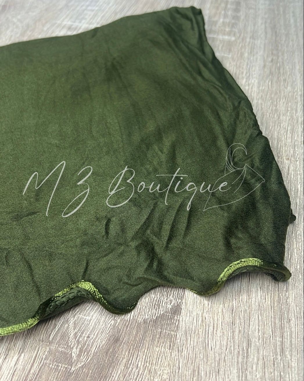 Voile en Jersey frisé - Kaki