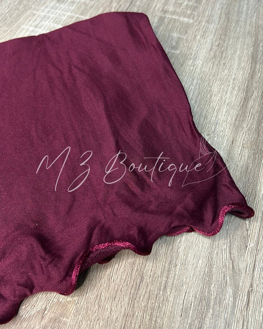 Voile en Jersey frisé - Bordeau