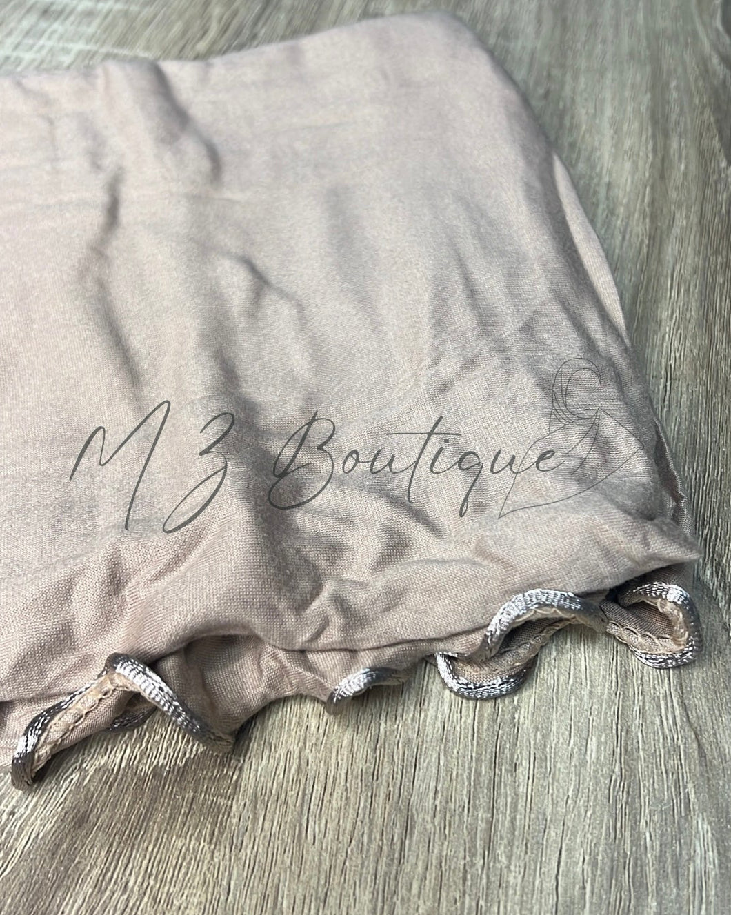 Voile en Jersey frisé - Taupe