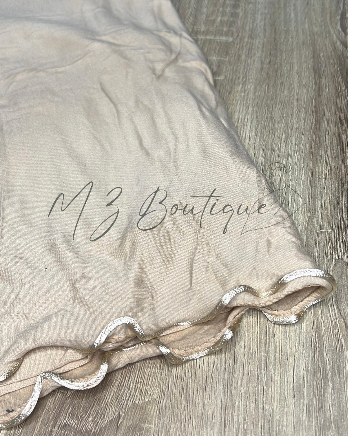 Voile en Jersey frisé - Beige