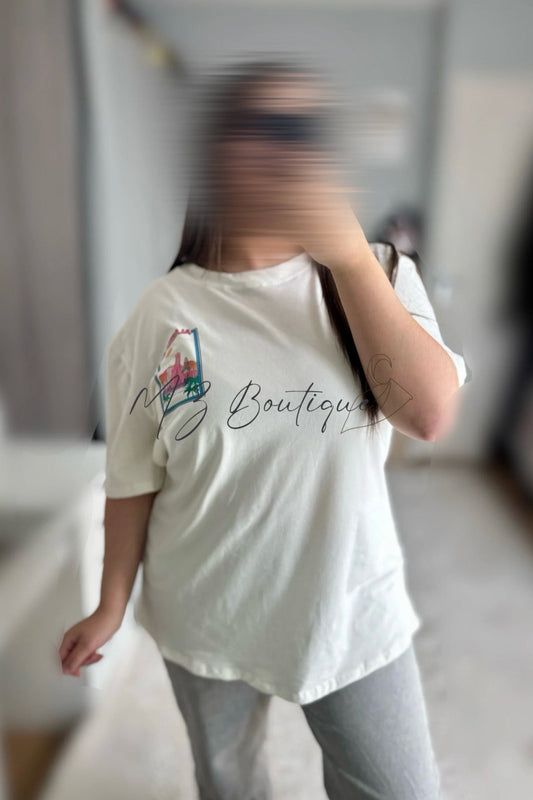 T-shirt Algérie - Blanc