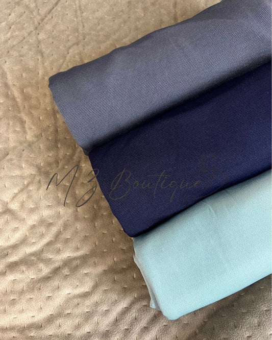 Voile en Jersey Premium - 3 Bleu
