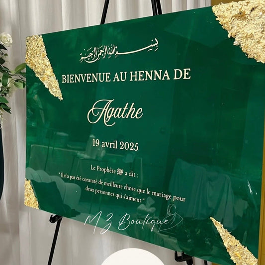 Panneau Henna Feuille d'or