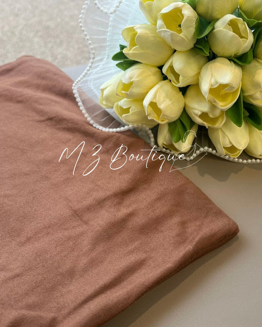 Voile en Jersey - Marron