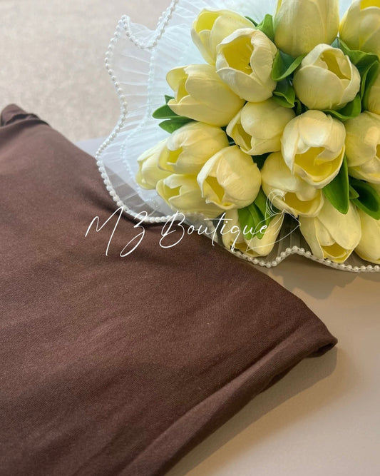 Voile en Jersey - Marron Foncé