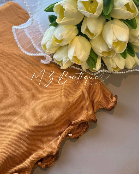 Voile en Jersey Premium Frisé - Caramel
