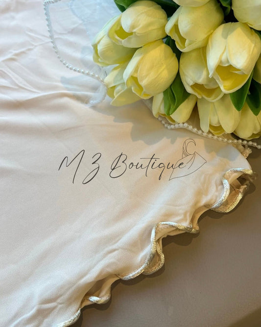 Voile en Jersey premium Frisé - Beige