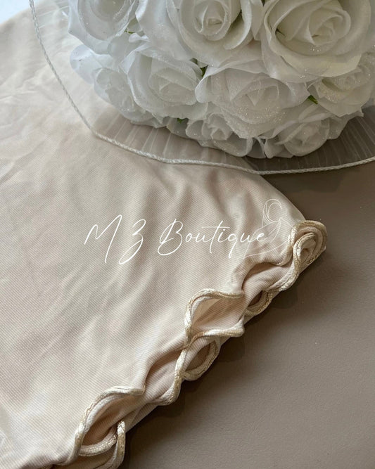 Voile en Jersey Premium Frisé - Nude