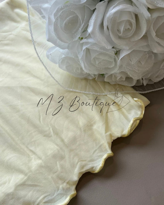 Voile en Jersey Premium Frisé - Jaune Clair