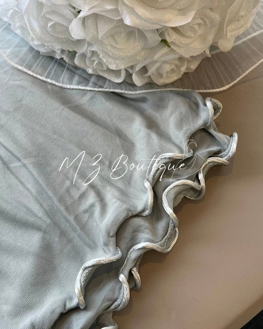 Voile en Jersey Premium Frisé - Gris
