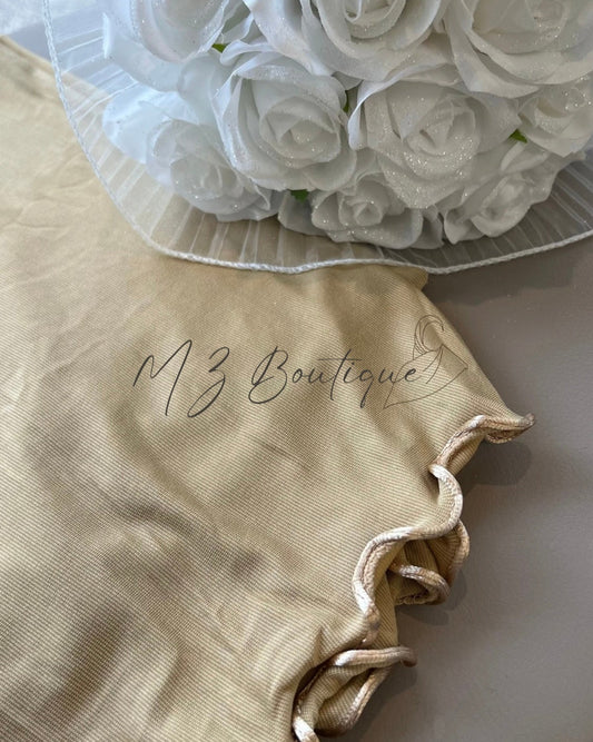 Voile en Jersey Premium Frisé - Beige Foncé