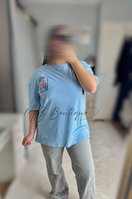 T-shirt Algérie - Bleu Ciel
